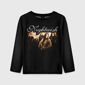 Детский лонгслив 3D с принтом Nightwish в Рязани, 100% полиэстер | длинные рукава, круглый вырез горловины, полуприлегающий силуэт
 | Тематика изображения на принте: metal | nightwish | symphonic metal | tarja | tarja turunen | turunen | метал | найтвиш | симфоник метал | тарья | турунен