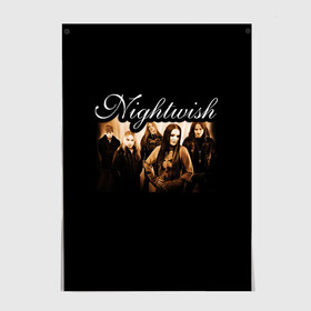 Постер с принтом Nightwish в Рязани, 100% бумага
 | бумага, плотность 150 мг. Матовая, но за счет высокого коэффициента гладкости имеет небольшой блеск и дает на свету блики, но в отличии от глянцевой бумаги не покрыта лаком | metal | nightwish | symphonic metal | tarja | tarja turunen | turunen | метал | найтвиш | симфоник метал | тарья | турунен