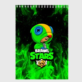 Скетчбук с принтом BRAWL STARS LEON в Рязани, 100% бумага
 | 48 листов, плотность листов — 100 г/м2, плотность картонной обложки — 250 г/м2. Листы скреплены сверху удобной пружинной спиралью | Тематика изображения на принте: brawl stars | bull | colt | crow | leon | stars | берли | бо | брок | ворон | джесси | динамайк | дэррил | кольт | леон | мортис | нита | пайпер | пенни | поко | пэм | рикошет | спайк | фрэнк | шелли | эль примо