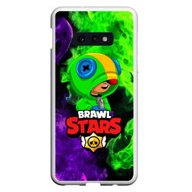 Чехол для Samsung S10E силиконовый с принтом BRAWL STARS LEON в Рязани, Силикон | Область печати: задняя сторона чехла, без боковых панелей | 8 bit | 8 бит | bibi | brawl stars | crow | el brown | leon | leon shark | max | mr.p | sally leon | shark | stars | virus | werewolf | акула | биби | вирус | ворон | леон | оборотень | пингвин