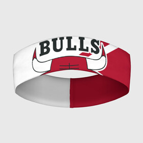 Повязка на голову 3D с принтом Chicago Bulls Red White в Рязани,  |  | Тематика изображения на принте: bulls | chicago | chicago bulls | nba | баскетбол | буллз | нба | чикаго | чикаго буллз