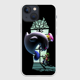 Чехол для iPhone 13 mini с принтом Luigis Mansion в Рязани,  |  | game | luigis mansion | mario | nintendo | видеоигра | игра | луиджи | марио | привидение | призрак