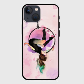 Чехол для iPhone 13 mini с принтом Гимнастика на кольцах в Рязани,  |  | aerial gymnastic | gymnastic | gymnastics on cloth | gymnastics on the rings | воздушная гимнастика | гимнастика | гимнастика на кольцах | кольца | полотна | полотно