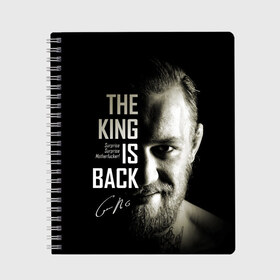 Тетрадь с принтом Конор Макгрегор в Рязани, 100% бумага | 48 листов, плотность листов — 60 г/м2, плотность картонной обложки — 250 г/м2. Листы скреплены сбоку удобной пружинной спиралью. Уголки страниц и обложки скругленные. Цвет линий — светло-серый
 | conor mcgregor | mma | the notorious | ufc | боец | конор макгрегор | миксфайт | чемпион