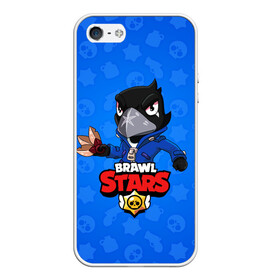 Чехол для iPhone 5/5S матовый с принтом BRAWL STARS CROW в Рязани, Силикон | Область печати: задняя сторона чехла, без боковых панелей | brawl stars | bull | colt | crow | leon | stars | берли | бо | брок | ворон | джесси | динамайк | дэррил | кольт | леон | мортис | нита | пайпер | пенни | поко | пэм | рикошет | спайк | фрэнк | шелли | эль примо