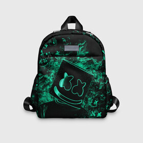 Детский рюкзак 3D с принтом Marshmello в Рязани, 100% полиэстер | лямки с регулируемой длиной, сверху петелька, чтобы рюкзак можно было повесить на вешалку. Основное отделение закрывается на молнию, как и внешний карман. Внутри дополнительный карман. По бокам два дополнительных кармашка | Тематика изображения на принте: dj | marshmello | usa | америка | клубная музыка | мармело | маршмелло | маршмеллоу | музыка | музыкант