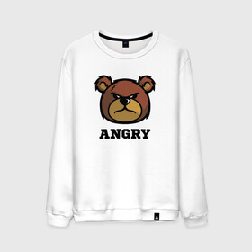 Мужской свитшот хлопок с принтом Злой мишка ANGRY TEDDY в Рязани, 100% хлопок |  | Тематика изображения на принте: дикий | злой | мишка | стиль | тедди