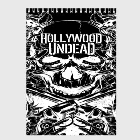 Скетчбук с принтом Hollywood Undead в Рязани, 100% бумага
 | 48 листов, плотность листов — 100 г/м2, плотность картонной обложки — 250 г/м2. Листы скреплены сверху удобной пружинной спиралью | been | bloody nose | california | hell | lyrics | music | octone | official | psalms | records | rock | song | to | vevo | video | кранккор | метал | рэп рок | электроник