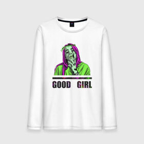 Мужской лонгслив хлопок с принтом GOOD GIRL BILLIE в Рязани, 100% хлопок |  | 