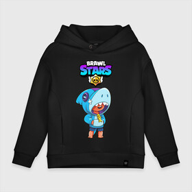 Детское худи Oversize хлопок с принтом BRAWL STARS LEON SHARK в Рязани, френч-терри — 70% хлопок, 30% полиэстер. Мягкий теплый начес внутри —100% хлопок | боковые карманы, эластичные манжеты и нижняя кромка, капюшон на магнитной кнопке | brawl stars | bull | colt | crow | leon | leon shark | shark | stars | акула | берли | ворон | динамайк | кольт | леон | леон акула | нита | спайк | шелли | эль примо