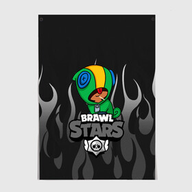 Постер с принтом BRAWL STARS LEON в Рязани, 100% бумага
 | бумага, плотность 150 мг. Матовая, но за счет высокого коэффициента гладкости имеет небольшой блеск и дает на свету блики, но в отличии от глянцевой бумаги не покрыта лаком | android | brawl stars | games | leon | mobile | stars | игры | леон | мобильные игры