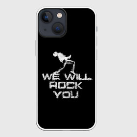 Чехол для iPhone 13 mini с принтом Queen. We Will Rock You в Рязани,  |  | bohemian | brian | freddie | may | mercury | queen | rhapsody | roger | taylor | богемная | богемская | брайан | джон | королева | меркьюри | мэй | рапсодия | роджер | тейлор | фредди