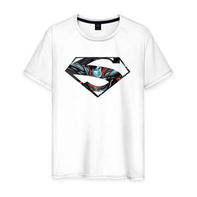 Мужская футболка хлопок с принтом Superman в Рязани, 100% хлопок | прямой крой, круглый вырез горловины, длина до линии бедер, слегка спущенное плечо. | clark kent | superman | кларк кент | супермен | супермэн