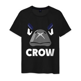 Мужская футболка хлопок с принтом Brawl Stars CROW в Рязани, 100% хлопок | прямой крой, круглый вырез горловины, длина до линии бедер, слегка спущенное плечо. | brawl | brawl stars | crow | leon | stars | бравл | бравл старс | браво старс | ворон | ворона | игра | компьютерная | костюм | кофта | кров | леон | онлайн | старс