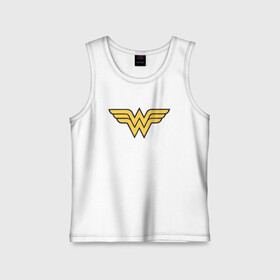 Детская майка хлопок с принтом Wonder Woman Logo в Рязани,  |  | dc | dc comics | diana prince | wonder woman | вандер вуман | вондер вуман | диана принс | супер женщина | чудо женщина