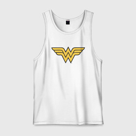 Мужская майка хлопок с принтом Wonder Woman Logo в Рязани, 100% хлопок |  | dc | dc comics | diana prince | wonder woman | вандер вуман | вондер вуман | диана принс | супер женщина | чудо женщина