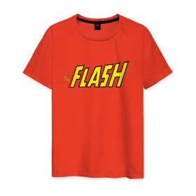 Мужская футболка хлопок с принтом The Flash в Рязани, 100% хлопок | прямой крой, круглый вырез горловины, длина до линии бедер, слегка спущенное плечо. | barry allen | dc | dc comics | flash | shtatflash | барри аллен | флеш | флэш