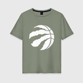 Женская футболка хлопок Oversize с принтом Toronto Raptors W в Рязани, 100% хлопок | свободный крой, круглый ворот, спущенный рукав, длина до линии бедер
 | nba | raptors | toronto | toronto raptors | баскетбол | нба | рэпторс | торонто | торонто рэпторс