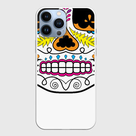 Чехол для iPhone 13 Pro Max с принтом Мексиканский череп   Skull в Рязани,  |  | calavera | day of the dead | dia de los muertos | halloween | skull | sugar skull | готика | день мертвых | колдовство | мексиканский череп | мистика | подарок | сахарный череп | цветы | череп