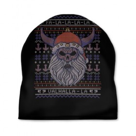 Шапка 3D с принтом Vikings Xmas Sweater в Рязани, 100% полиэстер | универсальный размер, печать по всей поверхности изделия | christmas | king | new | ragnar | skandinavia | snow | snowflakes | valhalla | vikings | xmas | year | вальхалла | викинги | год | король | новый | рагнар | рождество | скандинавия | снег