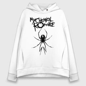 Женское худи Oversize хлопок с принтом My Chemical Romance в Рязани, френч-терри — 70% хлопок, 30% полиэстер. Мягкий теплый начес внутри —100% хлопок | боковые карманы, эластичные манжеты и нижняя кромка, капюшон на магнитной кнопке | gerard way | mcr | my chemical romance | альтернативный | группа | джерард уэй | май кемикал романс | мкр | мой химический роман | мхр | мцр | панк | поп | поппанк | рок | рэй торо