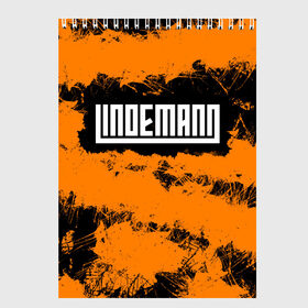 Скетчбук с принтом Lindemann в Рязани, 100% бумага
 | 48 листов, плотность листов — 100 г/м2, плотность картонной обложки — 250 г/м2. Листы скреплены сверху удобной пружинной спиралью | lindemann | metall | till | линдеманн | металл | тиль | тиль линдеманн