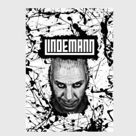 Скетчбук с принтом Lindemann в Рязани, 100% бумага
 | 48 листов, плотность листов — 100 г/м2, плотность картонной обложки — 250 г/м2. Листы скреплены сверху удобной пружинной спиралью | lindemann | metall | till | линдеманн | металл | тиль | тиль линдеманн