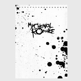 Скетчбук с принтом My Chemical Romance в Рязани, 100% бумага
 | 48 листов, плотность листов — 100 г/м2, плотность картонной обложки — 250 г/м2. Листы скреплены сверху удобной пружинной спиралью | gerard way | mcr | my chemical romance | альтернативный | группа | джерард уэй | май кемикал романс | мкр | мой химический роман | мхр | мцр | панк | поп | поппанк | рок | рэй торо