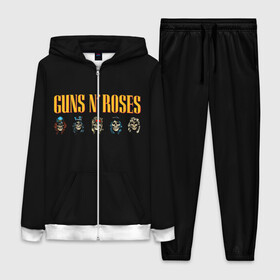 Женский костюм 3D с принтом Guns n roses в Рязани,  |  | axl rose | geffen records | gnr | guns | rock | roses | slash | гансы | пистолеты | розы | рок | слеш | эксл роуз