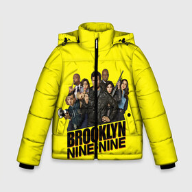 Зимняя куртка для мальчиков 3D с принтом Brooklyn Nine-Nine в Рязани, ткань верха — 100% полиэстер; подклад — 100% полиэстер, утеплитель — 100% полиэстер | длина ниже бедра, удлиненная спинка, воротник стойка и отстегивающийся капюшон. Есть боковые карманы с листочкой на кнопках, утяжки по низу изделия и внутренний карман на молнии. 

Предусмотрены светоотражающий принт на спинке, радужный светоотражающий элемент на пуллере молнии и на резинке для утяжки | 9 9 | 99 | andy | beatriz | brooklyn | detective | diaz | jake | nine nine | peralta | rosa | samberg | stephanie | беатрис | бруклин | детектив | джейк | перальта | роза | стефани | сэмберг | энди