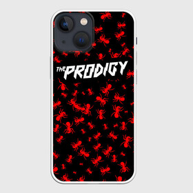 Чехол для iPhone 13 mini с принтом The Prodigy + Спина в Рязани,  |  | Тематика изображения на принте: die | flint | invaders must die | inviders | keith | keith charles flint | must | prodigy | the prodigy | кит | кит чарльз флинт | продиджи | флинт