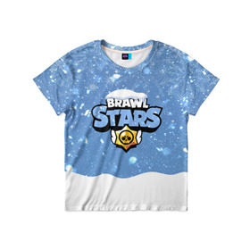Детская футболка 3D с принтом Christmas Brawl Stars в Рязани, 100% гипоаллергенный полиэфир | прямой крой, круглый вырез горловины, длина до линии бедер, чуть спущенное плечо, ткань немного тянется | 2020 | brawl | brawl stars | christmas | leon | new year | stars | бравл старс | брол старс | леон | новогодний | новый год | рождество