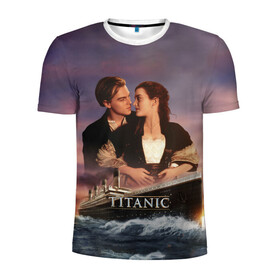 Мужская футболка 3D спортивная с принтом Titanic в Рязани, 100% полиэстер с улучшенными характеристиками | приталенный силуэт, круглая горловина, широкие плечи, сужается к линии бедра | cameron | dawson | dicaprio | jack | james | kate | leonardo | liner | ocean | rose | titanic | джеймс | джек | дикаприо | доусон | кейт | кэмерон | лайнер | леонардо | океан | роза | титаник | уинслет
