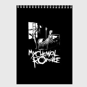 Скетчбук с принтом My Chemical Romance в Рязани, 100% бумага
 | 48 листов, плотность листов — 100 г/м2, плотность картонной обложки — 250 г/м2. Листы скреплены сверху удобной пружинной спиралью | gerard way | mcr | my chemical romance | альтернативный | группа | джерард уэй | май кемикал романс | мкр | мой химический роман | мхр | мцр | панк | поп | поппанк | рок | рэй торо