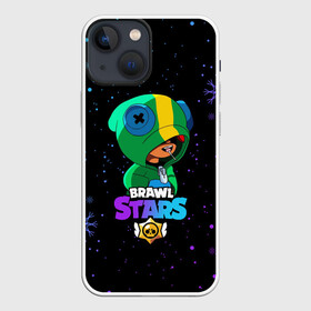 Чехол для iPhone 13 mini с принтом Новогодний Brawl Stars LEON в Рязани,  |  | brawl | brawl stars | crow | leon | stars | бравл | бравл старс | браво старс | игра | компьютерная | кров | леон | новогодний | новый год | онлайн | с новым годом | снежинки | старс