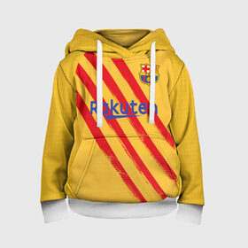 Детская толстовка 3D с принтом Barcelona 4-th kit 19-20 в Рязани, 100% полиэстер | двухслойный капюшон со шнурком для регулировки, мягкие манжеты на рукавах и по низу толстовки, спереди карман-кенгуру с мягким внутренним слоем | barcelona | champions | laliga | league | spain | барселона | испания | лига | месси | чемпионов