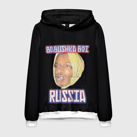 Мужская толстовка 3D с принтом A$AP Rocky x SVMOSCOW Babushka в Рязани, 100% полиэстер | двухслойный капюшон со шнурком для регулировки, мягкие манжеты на рукавах и по низу толстовки, спереди карман-кенгуру с мягким внутренним слоем. | asap | babushka boi | rocky | svmoscow