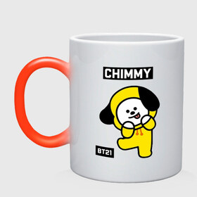 Кружка хамелеон с принтом CHIMMY BT21 в Рязани, керамика | меняет цвет при нагревании, емкость 330 мл | bt21 | bts | chimmy | cooky | koya | love yourself. | mang | rj | shooky | tata | бт21 | бтс