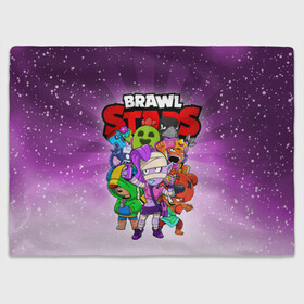 Плед 3D с принтом BRAWL STARS в Рязани, 100% полиэстер | закругленные углы, все края обработаны. Ткань не мнется и не растягивается | 8 bit | 8 бит | brawl stars | brawler | crow | emz | leon | nita | sandy | spike | бравл старз | бравлер | ворон | леон | нита | спайк | сэнди | эмз