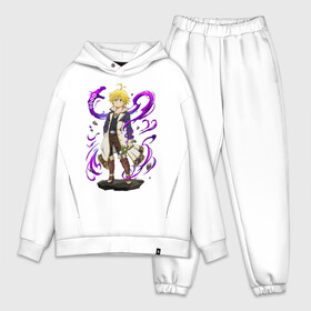 Мужской костюм хлопок OVERSIZE с принтом Meliodas и фиолетовый змей в Рязани,  |  | deadly | dragon | meliodafu | meliodas | seven | sins | wrath | гнев | грехов | дракон | мелиодас | семь