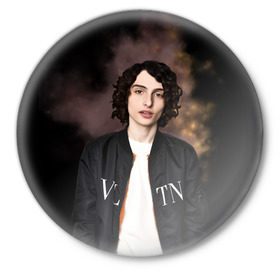 Значок с принтом finn wolfhard в Рязани,  металл | круглая форма, металлическая застежка в виде булавки | finn wolfhard | очень странные дела | финн вулфард