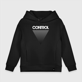 Детское худи Oversize хлопок с принтом Control Gradient Logo в Рязани, френч-терри — 70% хлопок, 30% полиэстер. Мягкий теплый начес внутри —100% хлопок | боковые карманы, эластичные манжеты и нижняя кромка, капюшон на магнитной кнопке | Тематика изображения на принте: control | джесси | игра | контрол