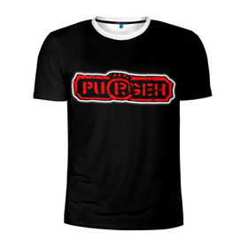 Мужская футболка 3D спортивная с принтом Purgen в Рязани, 100% полиэстер с улучшенными характеристиками | приталенный силуэт, круглая горловина, широкие плечи, сужается к линии бедра | moscow punks | punks | punks not dead | purgen | московские панки | панки | пурген