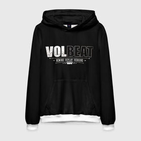 Мужская толстовка 3D с принтом Volbeat в Рязани, 100% полиэстер | двухслойный капюшон со шнурком для регулировки, мягкие манжеты на рукавах и по низу толстовки, спереди карман-кенгуру с мягким внутренним слоем. | groove metal | hardcore | psychobilly | rebound | replay | rewind | volbeat | волбит