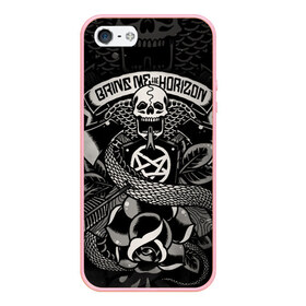 Чехол для iPhone 5/5S матовый с принтом Bring Me the Horizon в Рязани, Силикон | Область печати: задняя сторона чехла, без боковых панелей | bmth | bring me the horizon | horizon | группы | музыка | рок