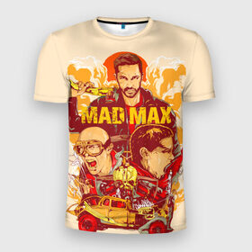 Мужская футболка 3D спортивная с принтом Безумный Макс в Рязани, 100% полиэстер с улучшенными характеристиками | приталенный силуэт, круглая горловина, широкие плечи, сужается к линии бедра | mad max. боевик | байкер | бандит | постапокалипсис | пустыня
