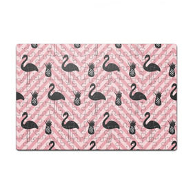 Пазл магнитный 126 элементов с принтом Черный фламинго в Рязани, полимерный материал с магнитным слоем | 126 деталей, размер изделия —  180*270 мм | animal | bird | flamingo | pink | pnik flamingo | животные | птицы | розовый | розовый фламинго | фламинго