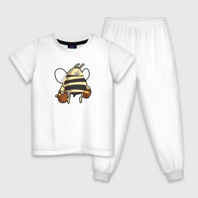 Детская пижама хлопок с принтом Пчела С Медом в Рязани, 100% хлопок |  брюки и футболка прямого кроя, без карманов, на брюках мягкая резинка на поясе и по низу штанин
 | 