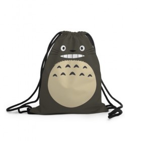 Рюкзак-мешок 3D с принтом Totoro в Рязани, 100% полиэстер | плотность ткани — 200 г/м2, размер — 35 х 45 см; лямки — толстые шнурки, застежка на шнуровке, без карманов и подкладки | anime | hayao miyazaki | japanese | meme | miyazaki | piano | studio ghibli | tokyo | totoro | гибли | котобус | мой | сосед | сусуватари | тонари | тоторо | хаяо миядзаки