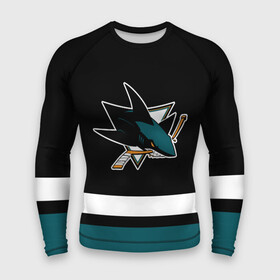 Мужской рашгард 3D с принтом Сан Хосе Шаркс в Рязани,  |  | hockey | nhl | san jose | san jose sharks | sharks | usa | нхл | сан хосе | сан хосе шаркс | спорт | сша | хоккей | шайба | шаркс